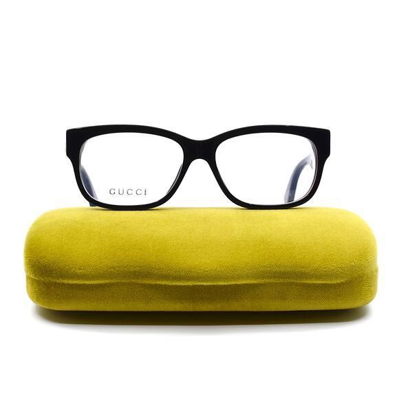 NEW GUCCI GG0278O 001 BLACK MULTICOLOR AUTHENTIC EYEGLASSES FRAME - Picture 5 of 15